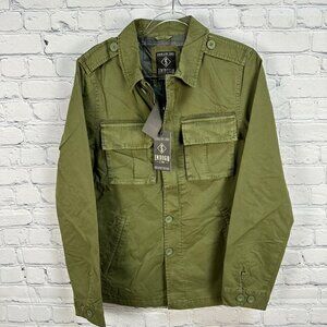 Indigo Star Major Lightweight Patch Pockets Military‎ Jacket , Size S, Olive